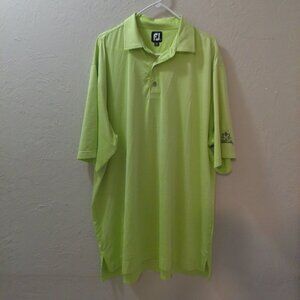 FootJoy Ryder Cup Alpine Kirkbrae Men’s Golf Polo Shirt Neon Green Size 2XL